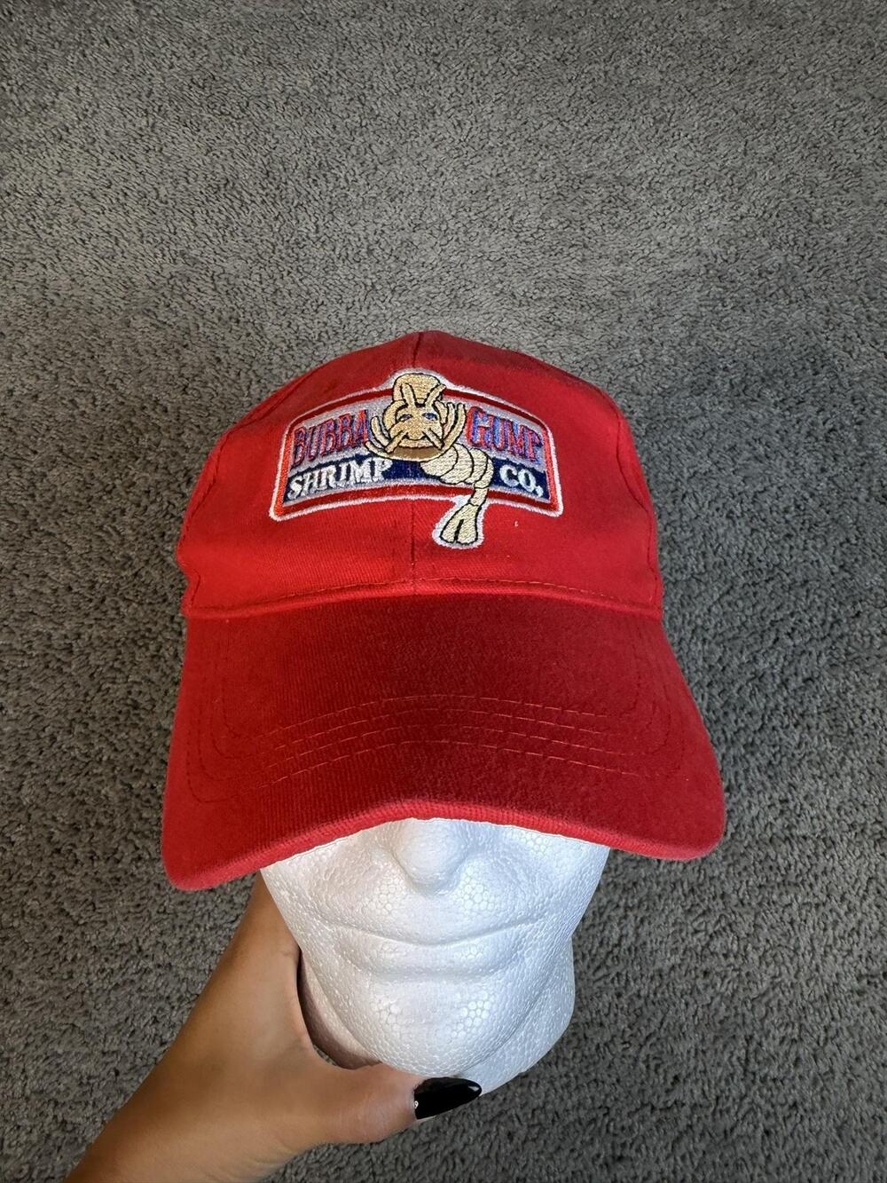 Bubba Gump Shrimp Co. Hat Cap Strap Back Mens One Size Red Forrest Gump